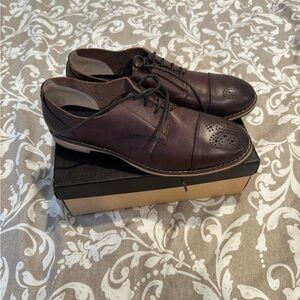 All Black Wing Tip Oxford Shoe Brown New Never Worn Size 41 (size 10) Handmade